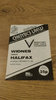 Widnes v Halifax Sept 1985 Rugby League Programme