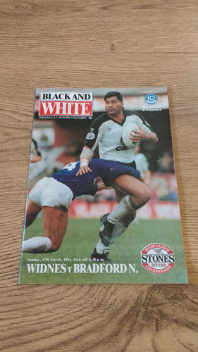 Widnes v Bradford Northern Mar 1991 Rugby League Programme