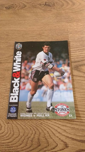 Widnes v Hull KR Sept 1991 Rugby League Programme