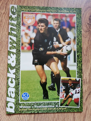 Widnes v Featherstone Rovers Oct 1994 Rugby League Programme