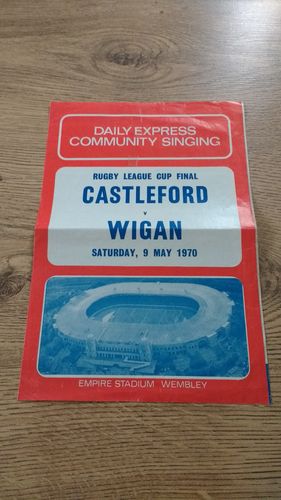 Castleford v Wigan 1970 Rugby League Challenge Cup Final Songsheet