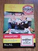 Bradford v Featherstone Apr 1991 Rugby League Programme