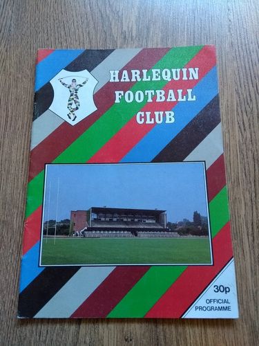 Harlequins v Llanelli Sep 1986 Rugby Programme