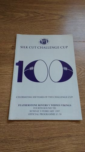 Featherstone v Widnes Feb 1997 Challenge Cup Rugby League Programme