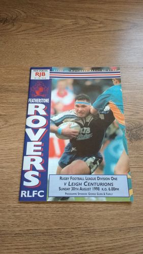 Featherstone v Leigh Aug 1998 Rugby League Programme