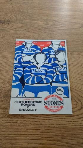 Featherstone v Bramley Apr 1988 Rugby League Programme