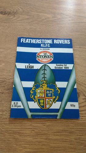 Featherstone v Leigh Oct 1989 RL Programme