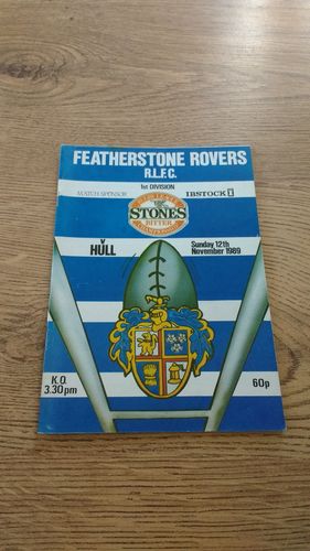 Featherstone v Hull Nov 1989 Rugby League Programme