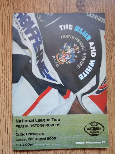 Featherstone v Celtic Crusaders Aug 2006 Rugby Programme