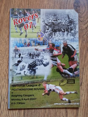 Featherstone v Keighley Cougars Apr 2007 Rugby League Programme