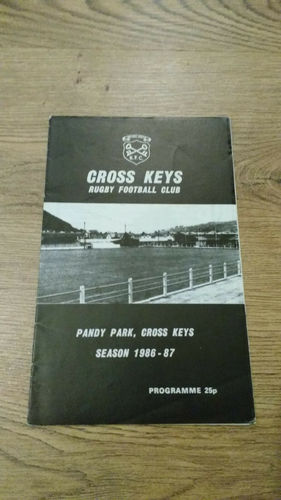 Cross Keys v Newbridge 1986-87 Rugby Programme