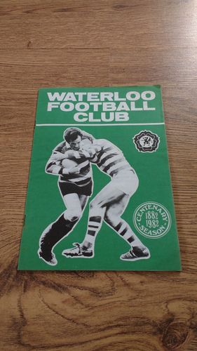 Waterloo v Orrell Mar 1983 Lancashire Cup Quarter-Final Rugby Programme