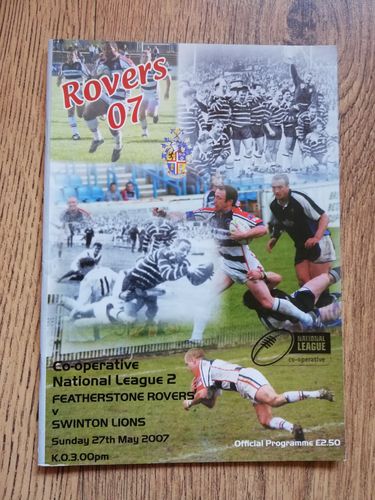 Featherstone v Swinton May 2007 Rugby League Programme
