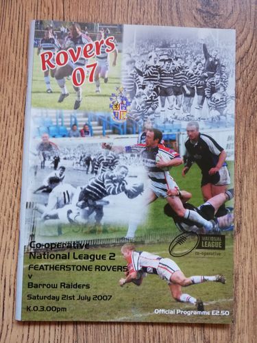 Featherstone v Barrow July 2007 Rugby League Programme