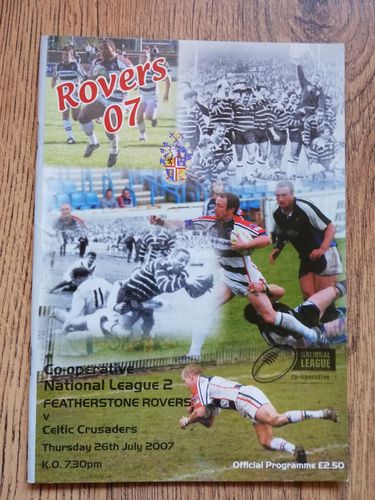 Featherstone v Celtic Crusaders July 2007 Rugby League Programme