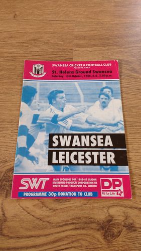 Swansea v Leicester 1988 Rugby Programme
