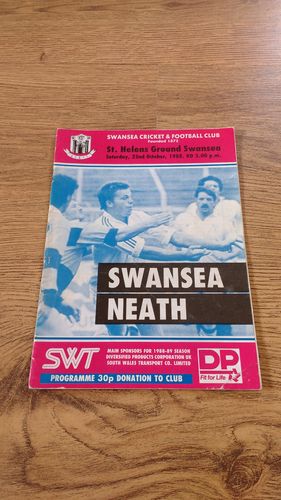 Swansea v Neath 1988 Rugby Programme
