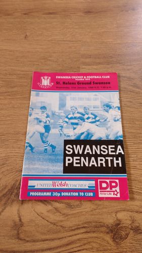 Swansea v Penarth 1990 Rugby Programme