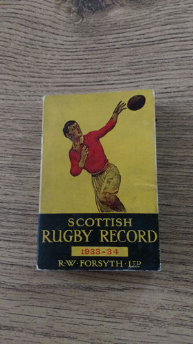 RW Forsyth Scottish Rugby Record 1933-34