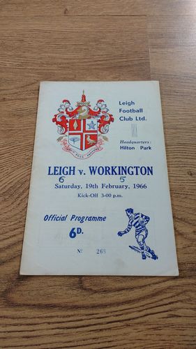 Leigh v Workington Feb 1966 Rugby League Programme