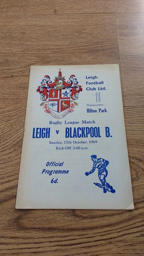 Leigh v Blackpool Borough Oct 1969 Rugby League Programme