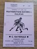 Featherstone v Halifax Apr 1963 Rugby League Programme
