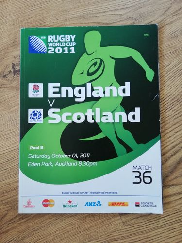 England v Scotland 2011 Rugby World Cup Programme