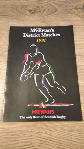 North & Midlands of Scotland v President's XV Sept 1991 Rugby Programme