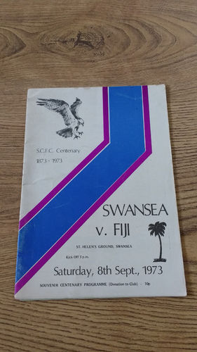 Swansea v Fiji Sept 1973 Rugby Programme