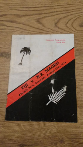 New Zealand Maoris v Fiji Aug 1974 Rugby Programme