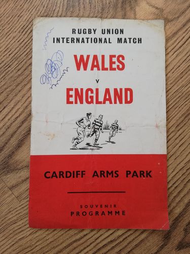Wales v England 1955 Souvenir Rugby Programme