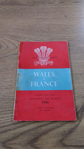 Wales v France 1956 Rugby Programme