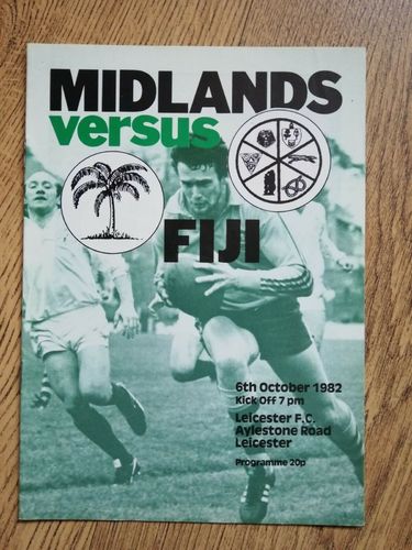 Midlands v Fiji 1982 Rugby Programme