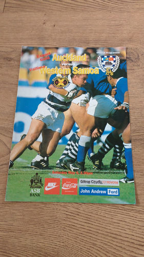 Auckland v Western Samoa May 1995 Rugby Programme