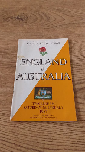 England v Australia 1967 Rugby Programme
