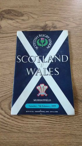 Scotland v Wales 1959 Rugby Programme