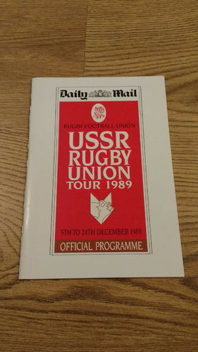Northern Division v USSR 1989 Rugby Programme
