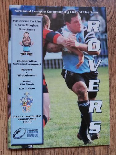 Featherstone v Whitehaven Mar 2008 Rugby League Programme