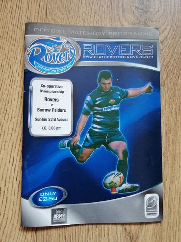 Featherstone v Barrow Aug 2009 Rugby League Programme