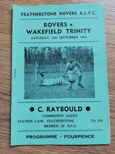 Featherstone v Wakefield 1963 Rugby League Programme