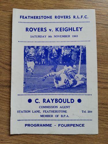 Featherstone v Keighley 1963 Rugby League Programme