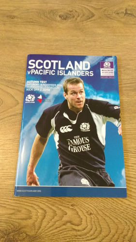 Scotland v Pacific Islanders 2006 Rugby Programme