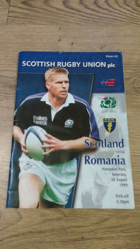 Scotland v Romania 1999 Rugby Programme