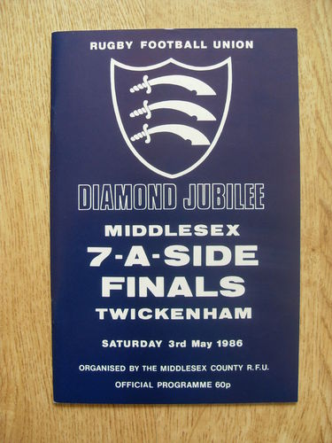 Middlesex Sevens 1986 Rugby Programme