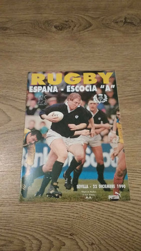 Spain v Scotland A 1990 Rugby Programme