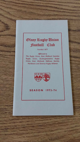 Olney RUFC Membership Card 1973-74