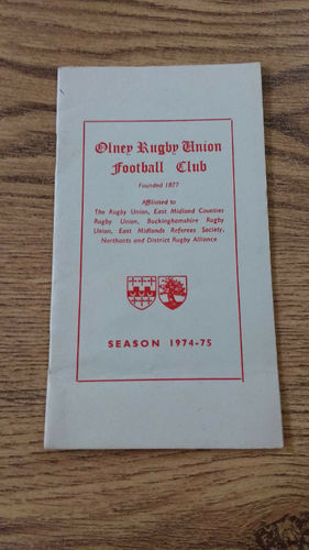 Olney RUFC Membership Card 1974-75
