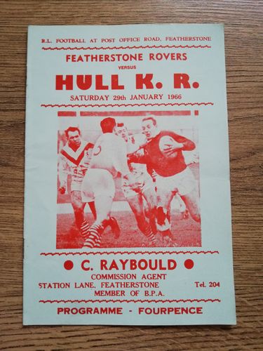 Featherstone v Hull KR Jan 1966 Rugby League Programme