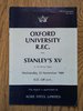 Oxford University v Stanley's XV 1989 Rugby Programme