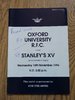 Oxford University v Stanley's XV 1994 Rugby Programme